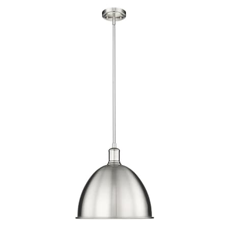 Z-Lite Sawyer 1 Light Pendant, Brushed Nickel 4500P12-BN